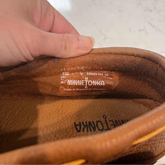 MINNETONKA Genuine Moose Leather Loafers Size 9 - Picture 7 of 12